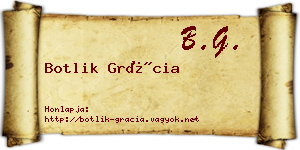 Botlik Grácia névjegykártya